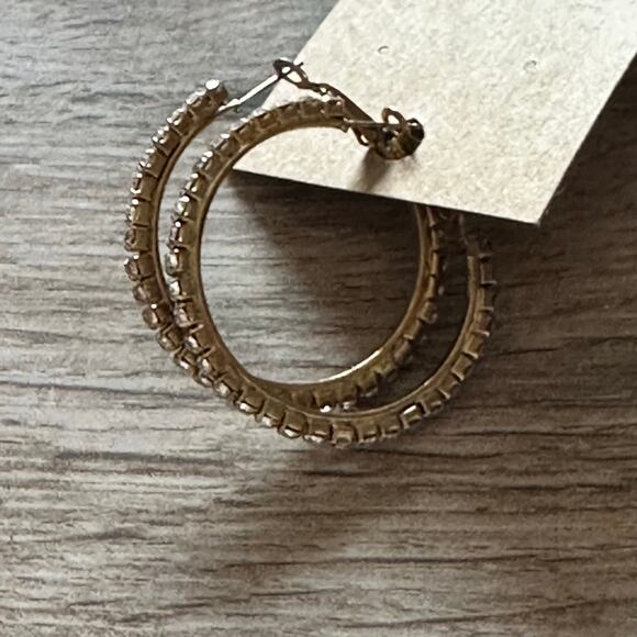BOGO FREE CRYSTAL HOOP EARRINGS - Picture 1 of 3